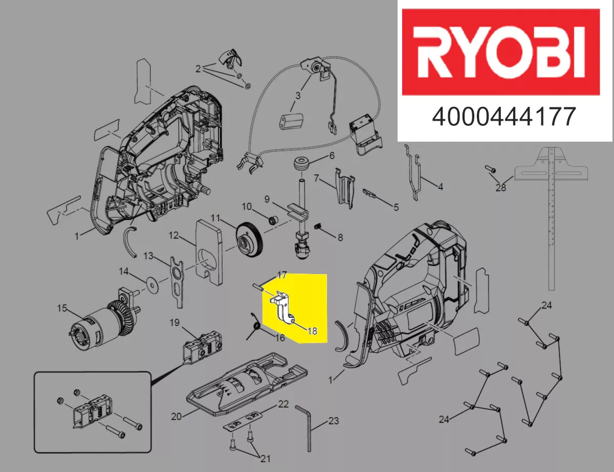 galet guide-lame réf. 5131032084 Ryobi